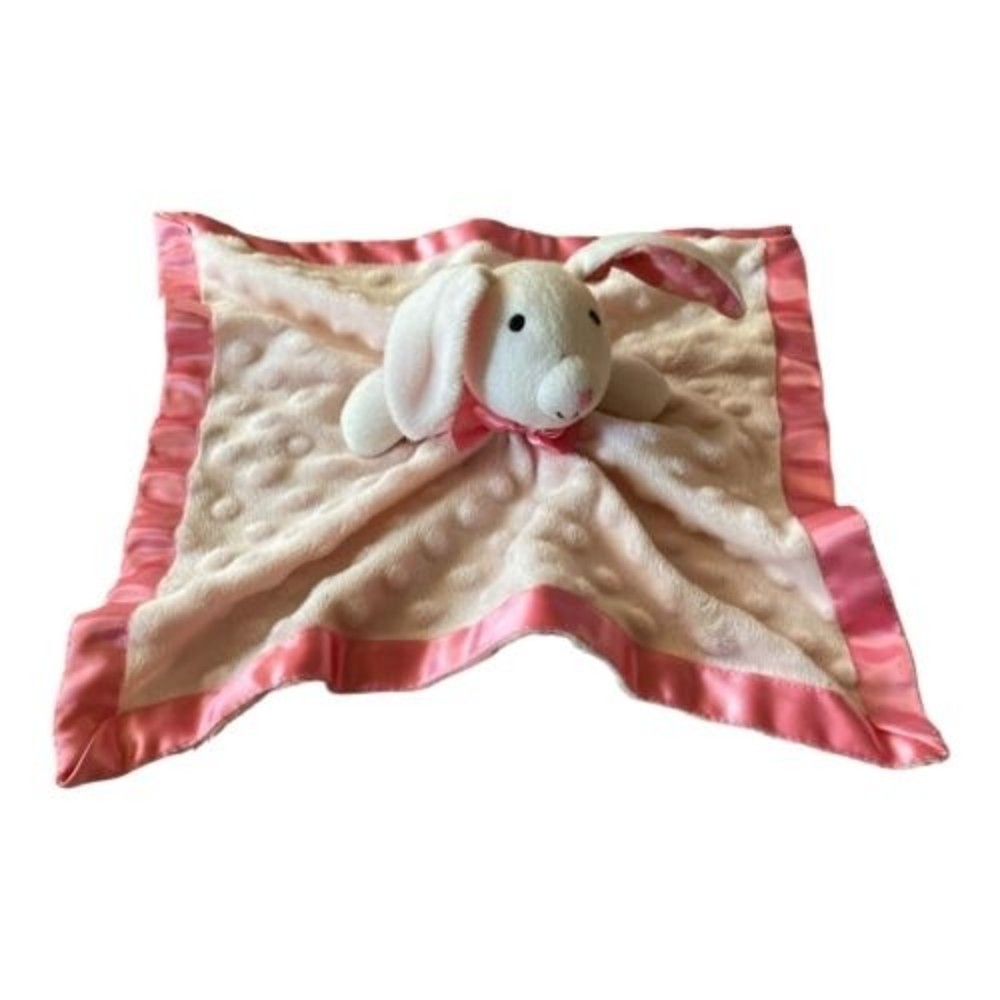 Ashton Drake Galleries Pink Bunny Plush Lovey Security Blanket Satin Trim